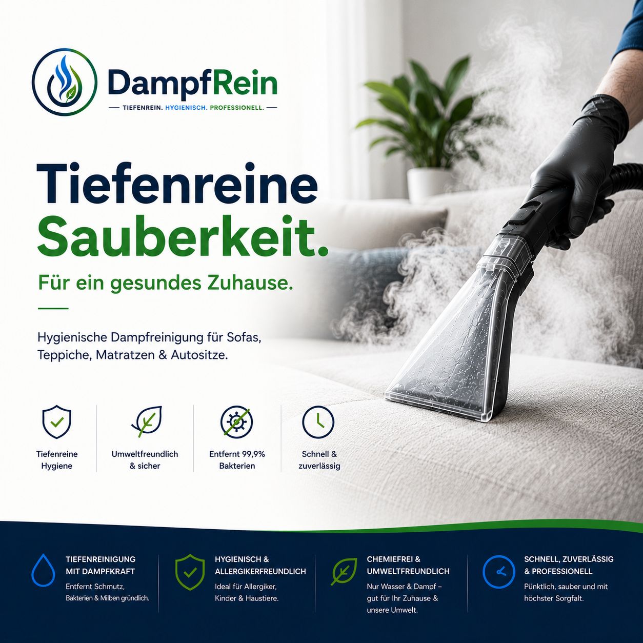 Professionelle Dampfreinigung