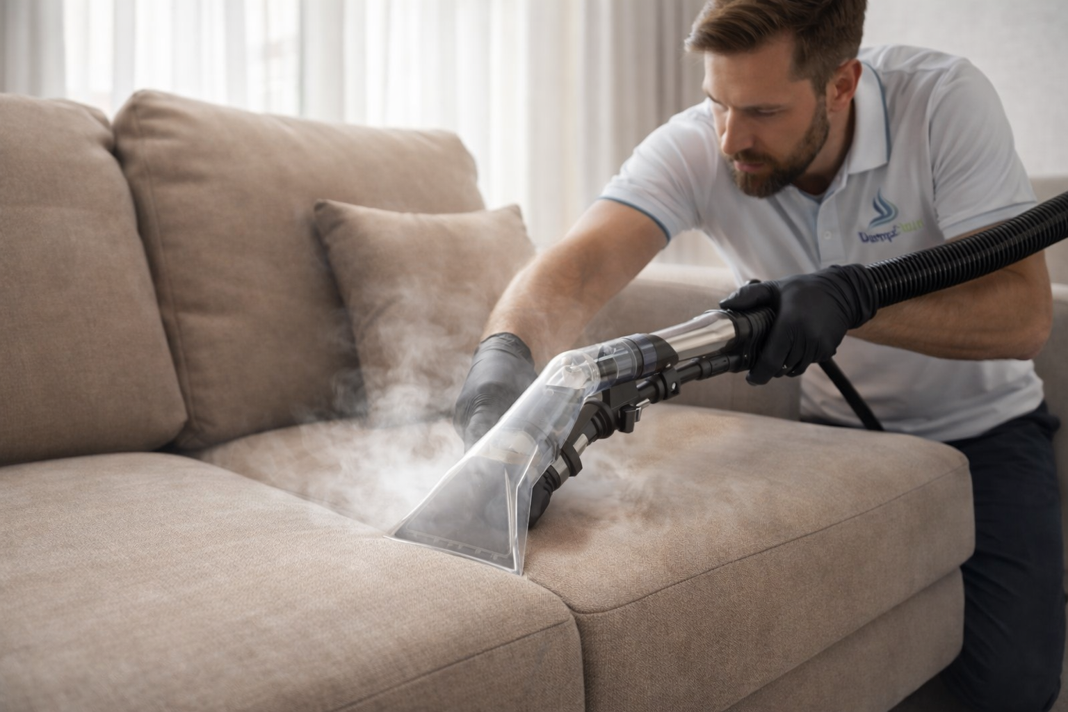 Sofa Reinigung mit Dampf